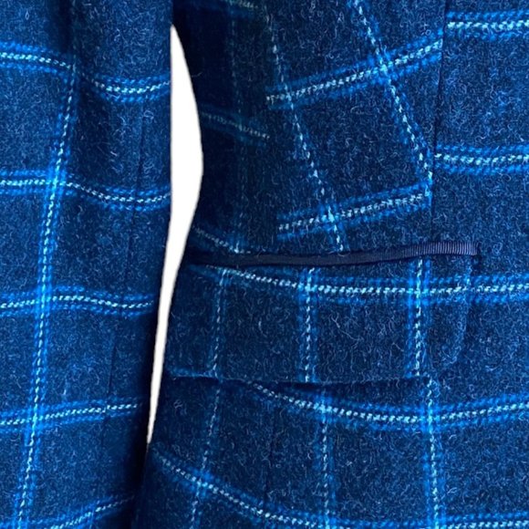 Talbots Wool Plaid Duck Blazer Preppy Riding Academia Countryside Old Money-4 - Picture 4 of 16